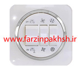 کلید کولر توکار دلند مدل آدا پلکسی قاب سفید