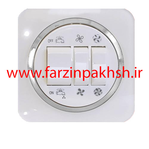 کلید کولر توکار دلند مدل آدا پلکسی قاب سفید