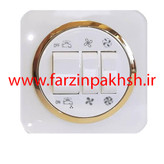 کلید کولر توکار دلند مدل آدا پلکسی قاب سفید