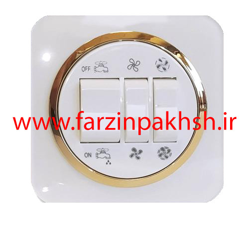 کلید کولر توکار دلند مدل آدا پلکسی قاب سفید