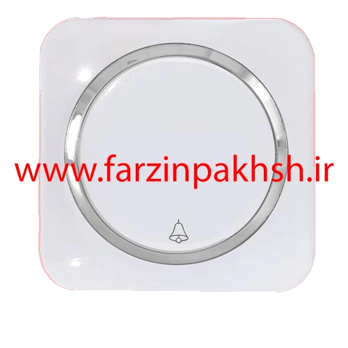 کلید شاسی زنگ دار توکار دلند مدل آدا پلکسی قاب سفید