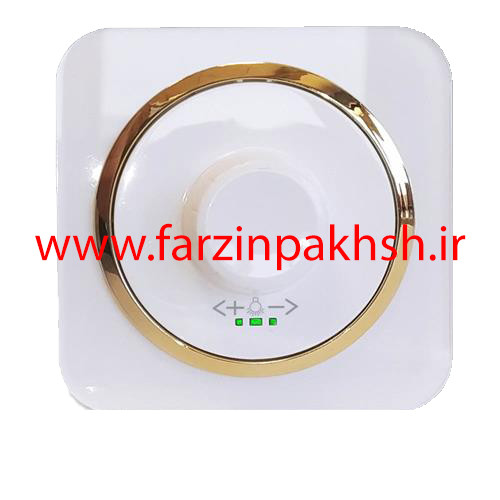 کلید دیمر لامپ (800w) توکار دلند مدل آدا پلکسی قاب سفید