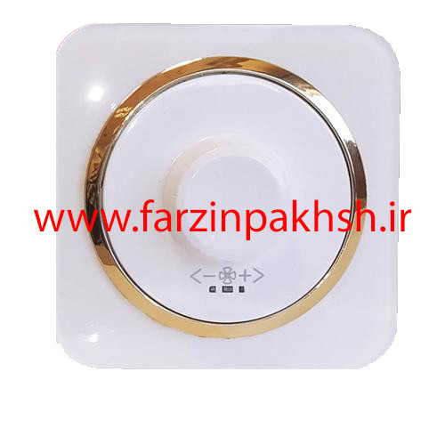 کلید دیمر فن (800w) توکار دلند مدل آدا پلکسی قاب سفید