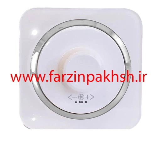 کلید دیمر فن (800w) توکار دلند مدل آدا پلکسی قاب سفید