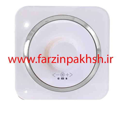 کلید دیمر فن (800w) توکار دلند مدل آدا پلکسی قاب سفید