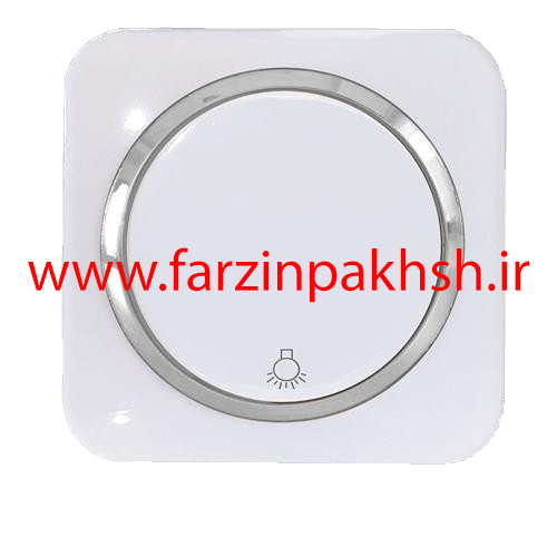 کلید شاسی راه پله توکار دلند مدل آدا پلکسی قاب سفید