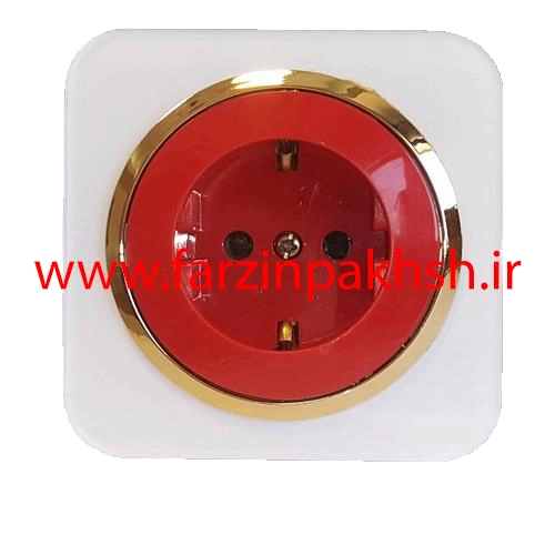 پریز برق ارت دار ups توکار دلند مدل آدا پلکسی قاب سفید