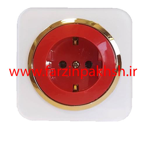 پریز برق ارت دار ups توکار دلند مدل آدا پلکسی قاب سفید