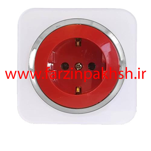 پریز برق ارت دار ups توکار دلند مدل آدا پلکسی قاب سفید