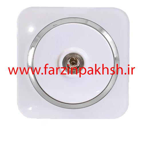 پریز برق فیش بلندگو توکار دلند مدل آدا پلکسی قاب سفید