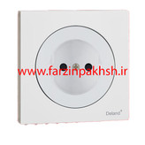 کلید و پریز توکار سفید دلند مدل آوا