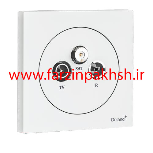 کلید و پریز توکار سفید دلند مدل آوا