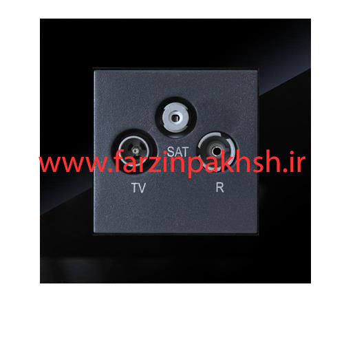 کلید و پریز توکار دلند مدل آسا پلکسی مشکی