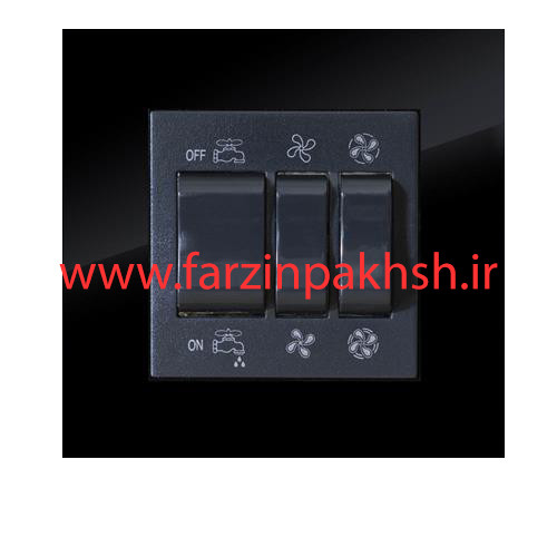 کلید و پریز توکار دلند مدل آسا پلکسی مشکی