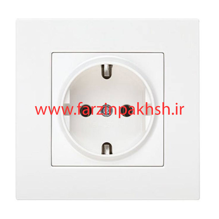 کلید و پریز توکار دلند مدل آسا پلکسی سفید