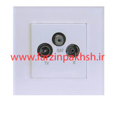 کلید و پریز توکار دلند مدل آسا پلکسی سفید