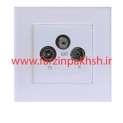 کلید و پریز توکار دلند مدل آسا پلکسی سفید