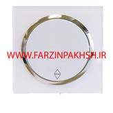 کلید و پریز توکار دلند مدل آوا پلکسی سفید زه نقره ای