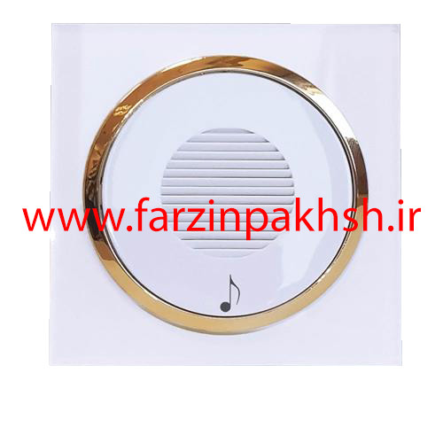 کلید و پریز توکار دلند مدل آوا پلکسی سفید زه طلایی