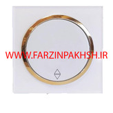 کلید و پریز توکار دلند مدل آوا پلکسی سفید زه طلایی