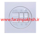 کلید و پریز توکار دلند مدل آوا پلکسی سفید