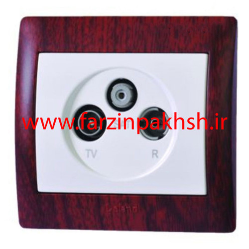 پریز فیش آنتن مرکزی توکار دلند مدل آریا چوب ماهاگونی