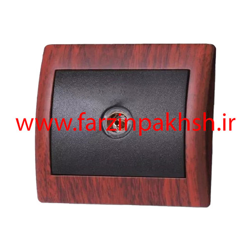 پریز برق فیش بلندگو توکار دلند مدل آریا چوب ماهاگونی