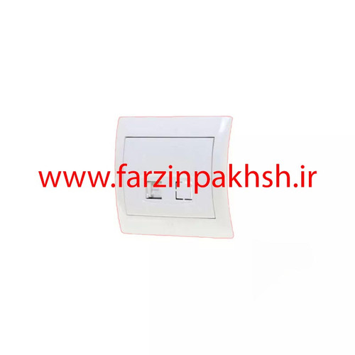 پریز سوکت شبکه CAT6 توکار دلند مدل آریا سفید