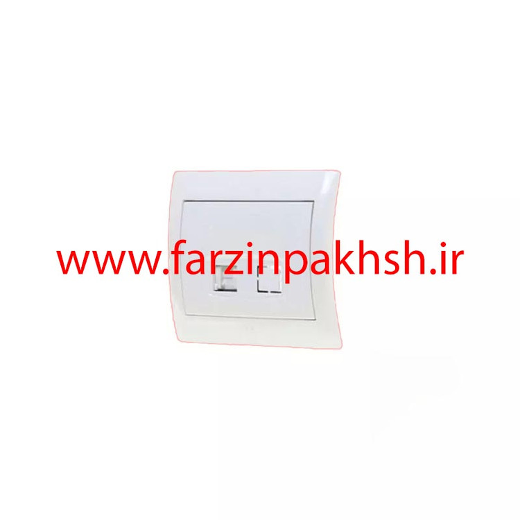 پریز سوکت شبکه CAT6 توکار دلند مدل آریا سفید