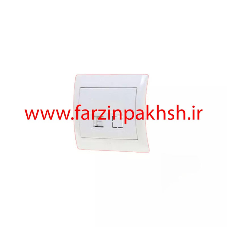 پریز سوکت شبکه CAT6 توکار دلند مدل آریا سفید