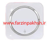 کلید و پریز توکار دلند مدل آدا پلکسی سفید زه نقره ای