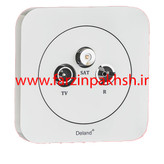 کلید و پریز توکار دلند مدل آدا سفید