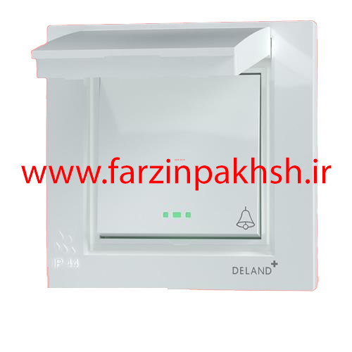 کلید شاسی زنگ توکار دلند پلاس مدل آسا سفید بارانی