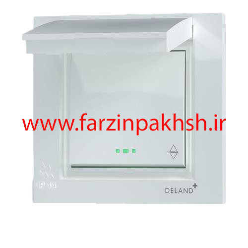 کلید تبدیل توکار دلند پلاس مدل آسا سفید بارانی