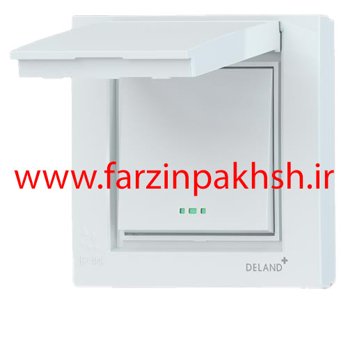 کلید یک پل توکار دلند پلاس مدل آسا سفید بارانی