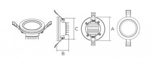 پنل هالوژن 7 وات دایره ای پارس شعاع مدل آرامیس