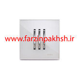 کلید و پریز توکار ویرا مدل شهاب سفید زه استیل