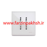 کلید و پریز توکار ویرا مدل شهاب سفید زه استیل