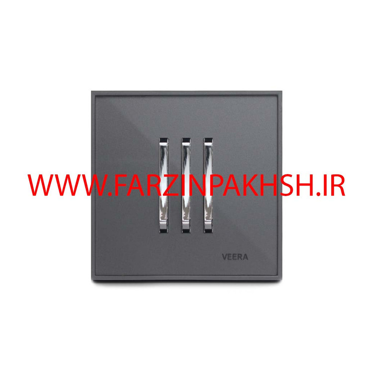 کلید و پریز توکار ویرا مدل شهاب نوک مدادی زه استیل