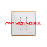 کلید و پریز توکار ویرا مدل شهاب سفید زه طلایی