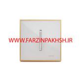 کلید و پریز توکار ویرا مدل شهاب سفید زه طلایی