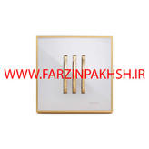 کلید و پریز توکار ویرا مدل شهاب سفید زه طلایی