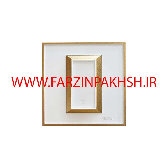 کلید و پریز توکار ویرا مدل ویراپرو کلاسیک سفید زه طلایی