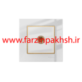 کلید و پریز توکار ویرا مدل امگا سفید طلا سفید