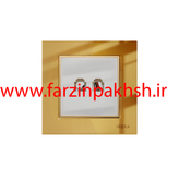 کلید و پریز توکار ویرا مدل امگا طلایی طلا سفید