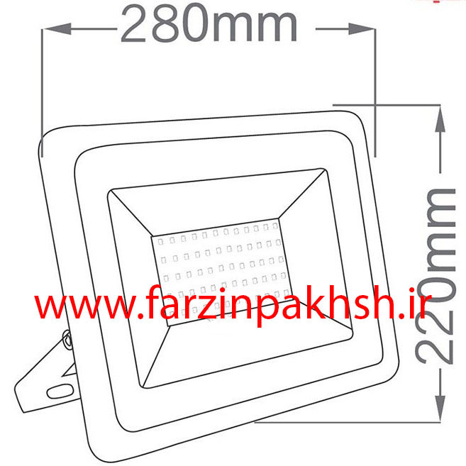 پروژکتور 90 وات نمانور توس مدل فلت