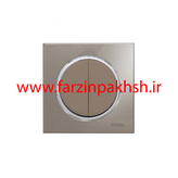 کلید و پریز توکار ویرا مدل آلفا جنس گلس اسپرت زه استیل رنگ بژ