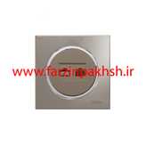 کلید و پریز توکار ویرا مدل آلفا جنس گلس اسپرت زه استیل رنگ بژ