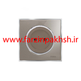 کلید و پریز توکار ویرا مدل آلفا جنس گلس کلاسیک زه استیل رنگ بژ