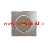 کلید و پریز توکار ویرا مدل آلفا جنس گلس کلاسیک زه استیل رنگ بژ